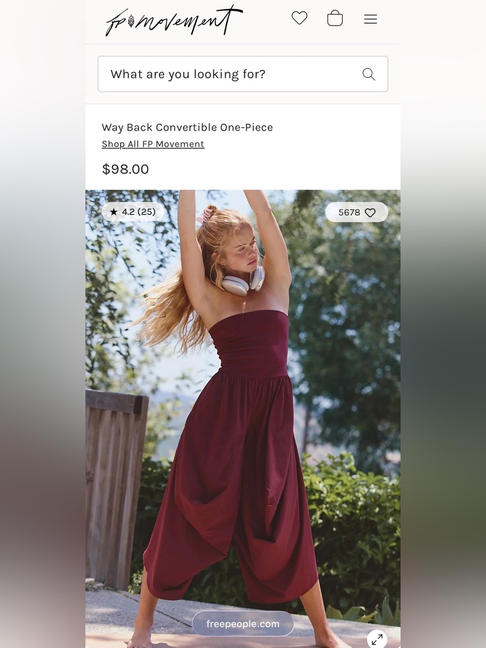 NWT Free People Movement Way Home convertible jumpsuit (BROWN) 🔥